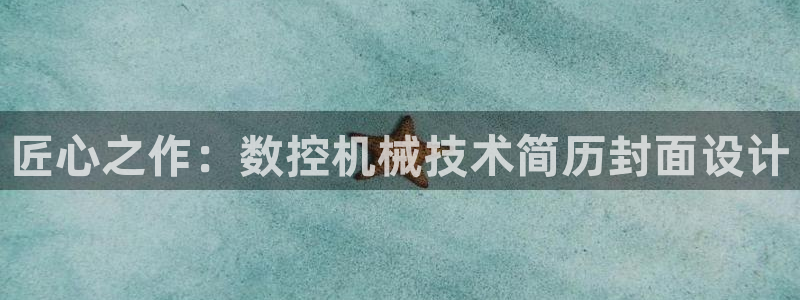 天辰娱乐台湾:匠心之作:数控机械技术简历封面设计
