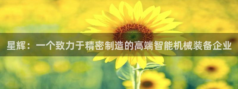 广东天辰娱乐:星辉:一个致力于精密制造的高端智能机械装备企业