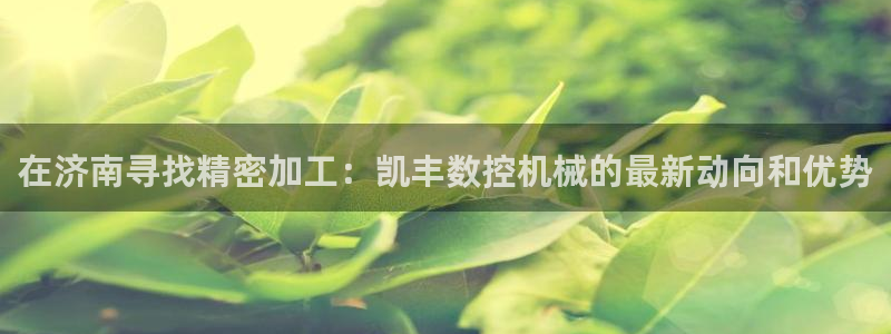 天辰国际娱乐:在济南寻找精密加工:凯丰数控机械的最新动向和优势